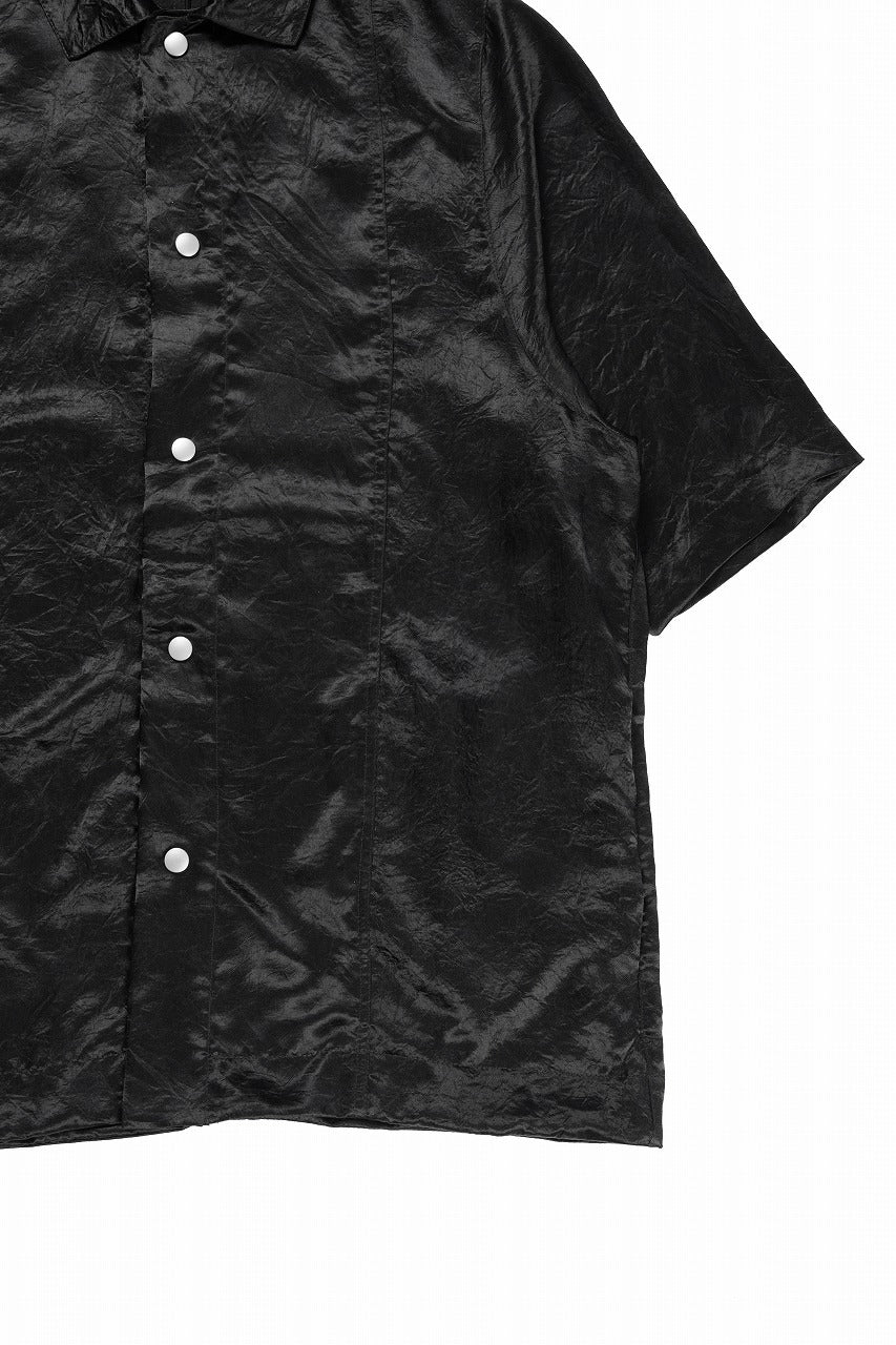 画像をギャラリービューアに読み込む, A.F ARTEFACT SATIN HALF SLEEVE SHIRT (BLACK)