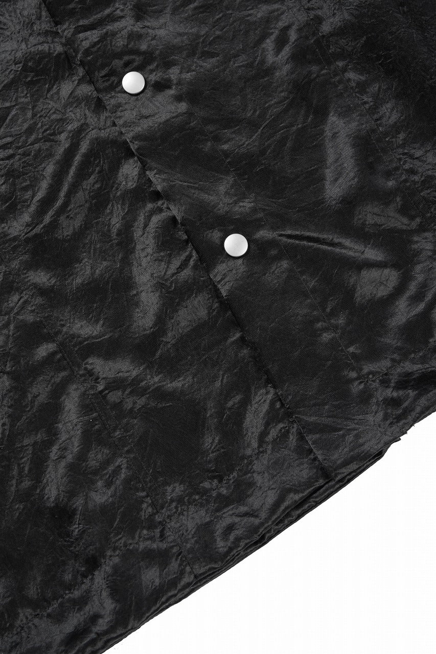 画像をギャラリービューアに読み込む, A.F ARTEFACT SATIN HALF SLEEVE SHIRT (BLACK)
