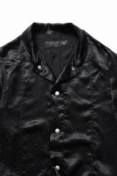 画像をギャラリービューアに読み込む, A.F ARTEFACT SATIN HALF SLEEVE SHIRT (BLACK)