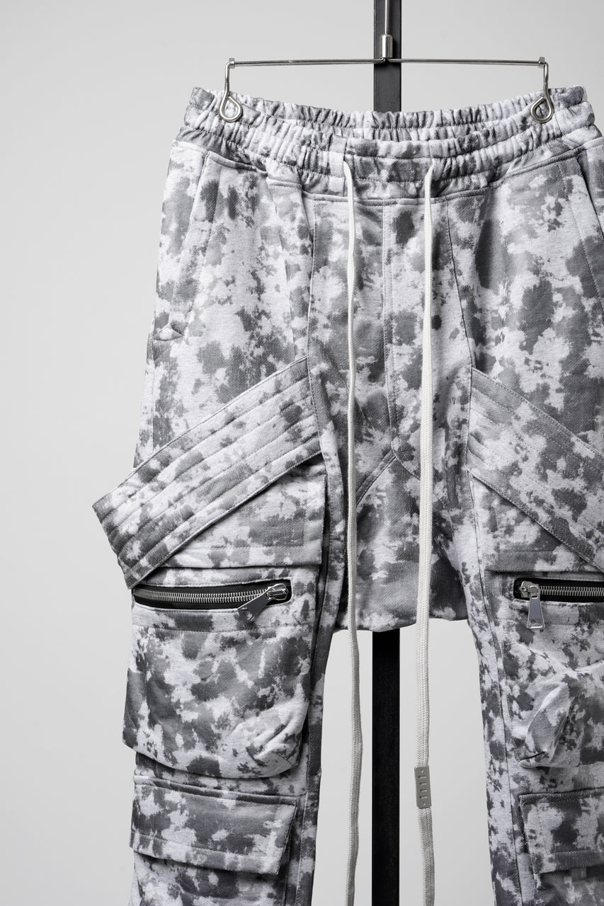 Load image into Gallery viewer, A.F ARTEFACT BELT CARGO SARROUEL JOGGER / MOTTLED COATED SWEAT (LIGHT GREY)