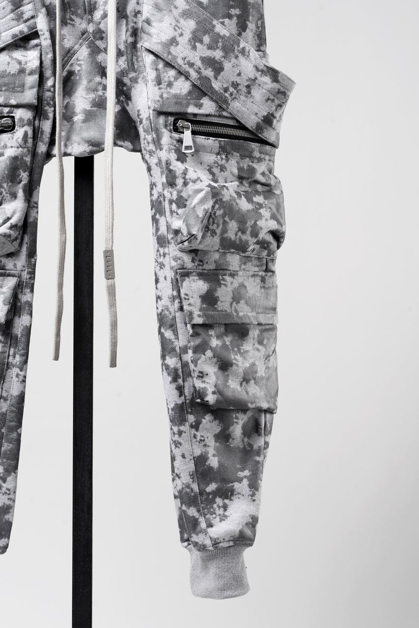 Load image into Gallery viewer, A.F ARTEFACT BELT CARGO SARROUEL JOGGER / MOTTLED COATED SWEAT (LIGHT GREY)