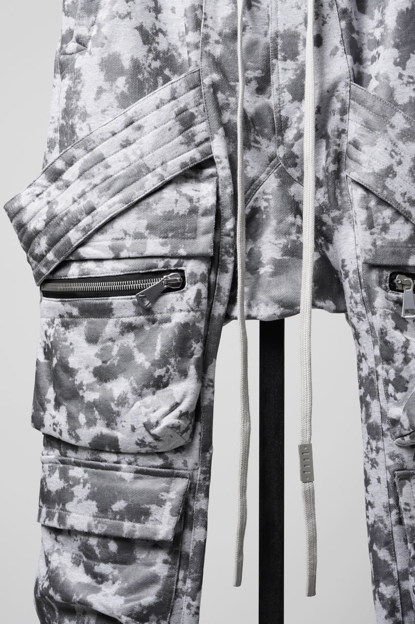 Load image into Gallery viewer, A.F ARTEFACT BELT CARGO SARROUEL JOGGER / MOTTLED COATED SWEAT (LIGHT GREY)