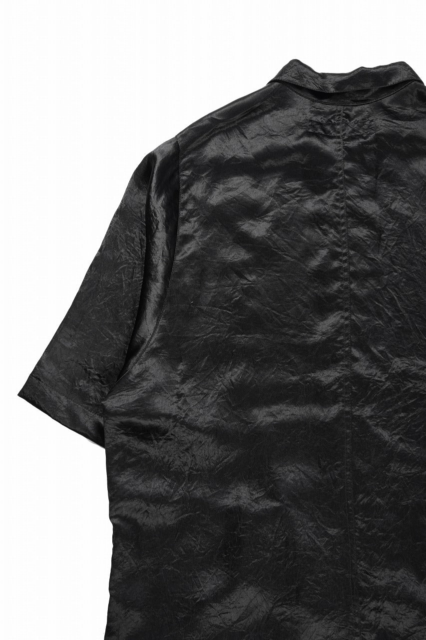 画像をギャラリービューアに読み込む, A.F ARTEFACT SATIN HALF SLEEVE SHIRT (BLACK)