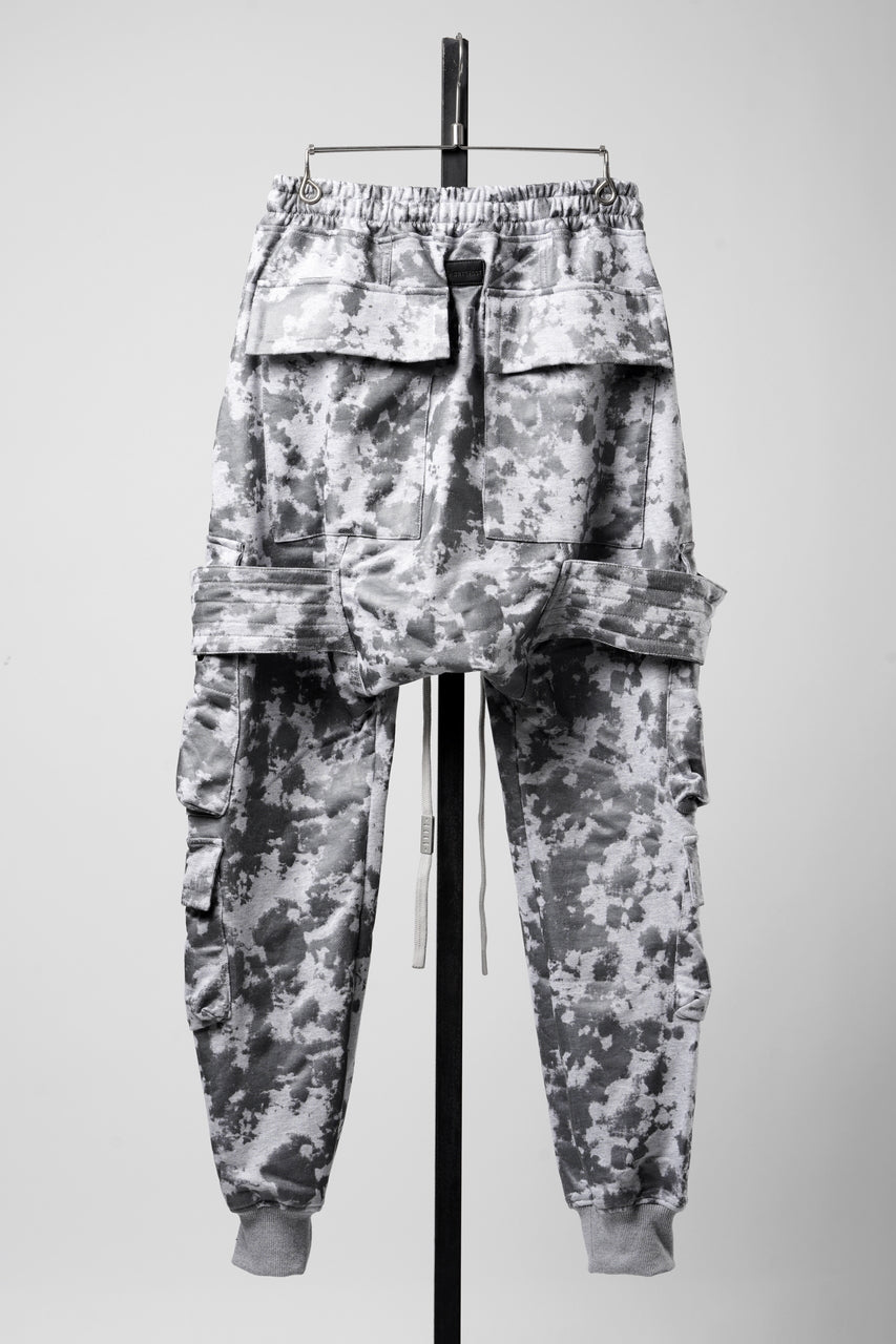 Load image into Gallery viewer, A.F ARTEFACT BELT CARGO SARROUEL JOGGER / MOTTLED COATED SWEAT (LIGHT GREY)