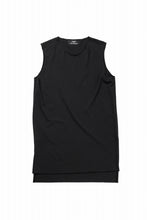 Load image into Gallery viewer, kujaku linen cotton jersey sleeve-less tops / K-154 (black)