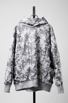Load image into Gallery viewer, A.F ARTEFACT CARGO HOODIE PULLOVER / MOTTLED COATED SWEAT (LIGHT GREY)