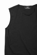 Load image into Gallery viewer, kujaku linen cotton jersey sleeve-less tops / K-154 (black)