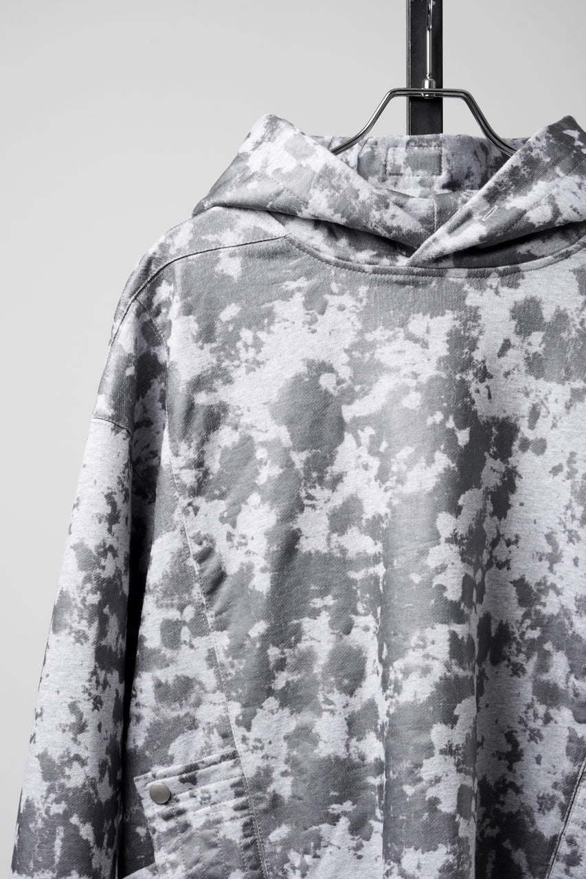 Load image into Gallery viewer, A.F ARTEFACT CARGO HOODIE PULLOVER / MOTTLED COATED SWEAT (LIGHT GREY)