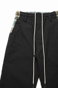 Load image into Gallery viewer, 【SAMPLE SALE】A.F ARTEFACT DOUBLE KNEE PAINTER PANTS / COMBI FABRICS (BLACK)