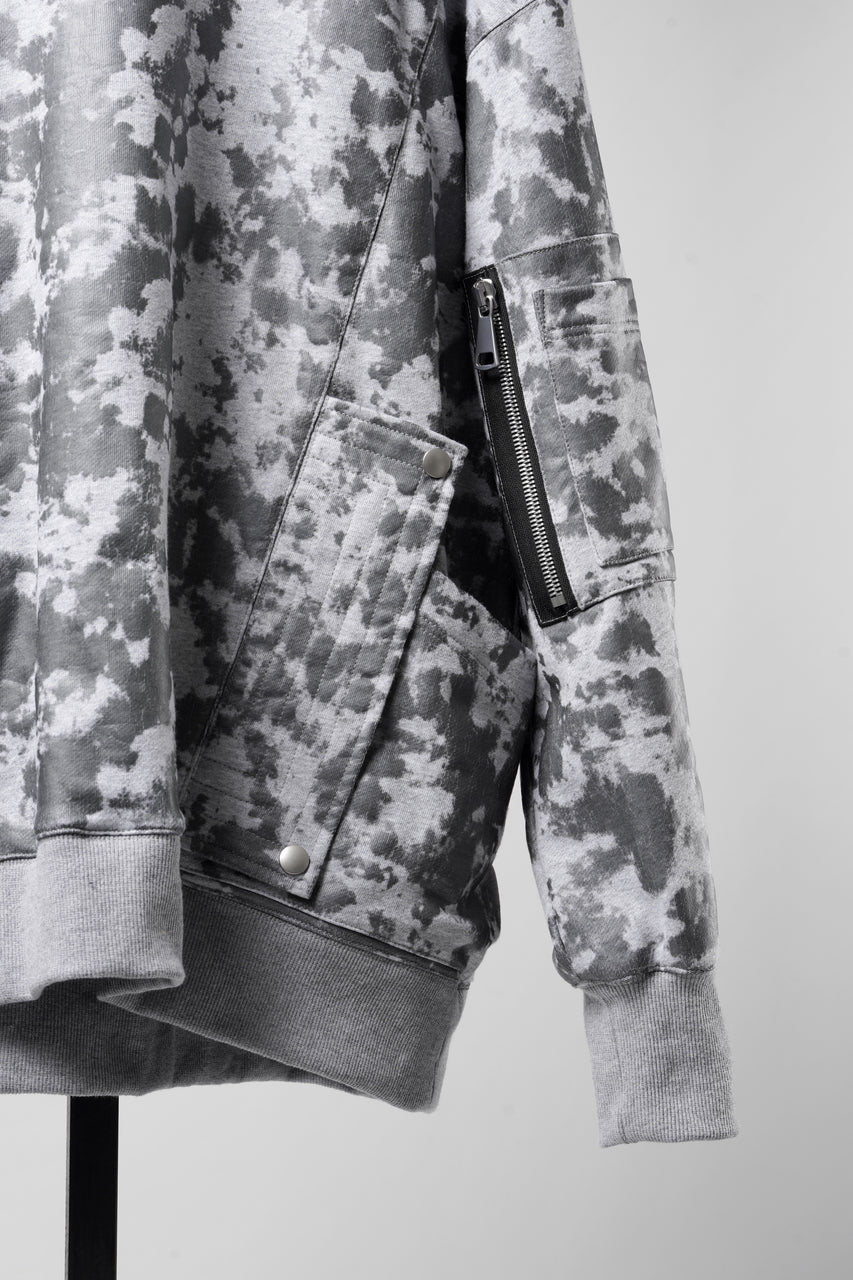 Load image into Gallery viewer, A.F ARTEFACT CARGO HOODIE PULLOVER / MOTTLED COATED SWEAT (LIGHT GREY)