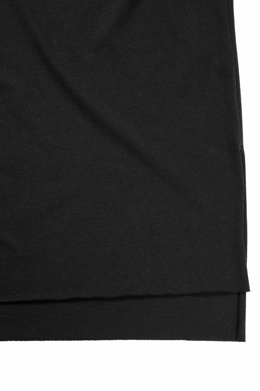 Load image into Gallery viewer, kujaku linen cotton jersey sleeve-less tops / K-154 (black)