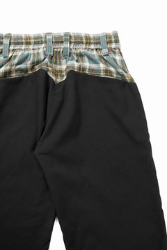 Load image into Gallery viewer, 【SAMPLE SALE】A.F ARTEFACT DOUBLE KNEE PAINTER PANTS / COMBI FABRICS (BLACK)