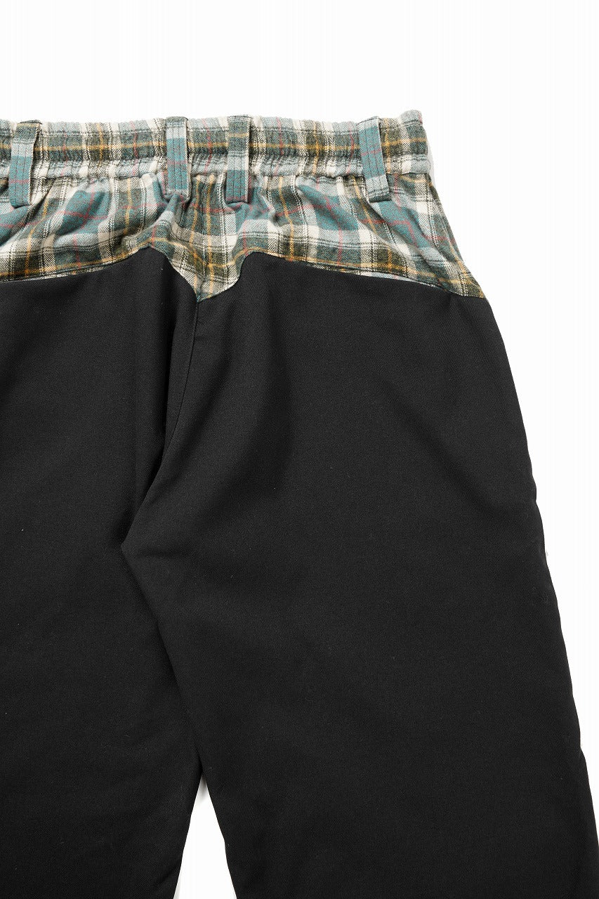 Load image into Gallery viewer, 【SAMPLE SALE】A.F ARTEFACT DOUBLE KNEE PAINTER PANTS / COMBI FABRICS (BLACK)