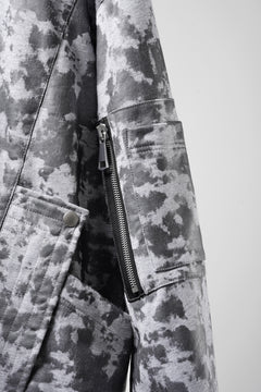 Load image into Gallery viewer, A.F ARTEFACT CARGO HOODIE PULLOVER / MOTTLED COATED SWEAT (LIGHT GREY)