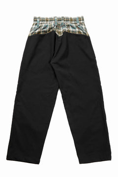 Load image into Gallery viewer, 【SAMPLE SALE】A.F ARTEFACT DOUBLE KNEE PAINTER PANTS / COMBI FABRICS (BLACK)