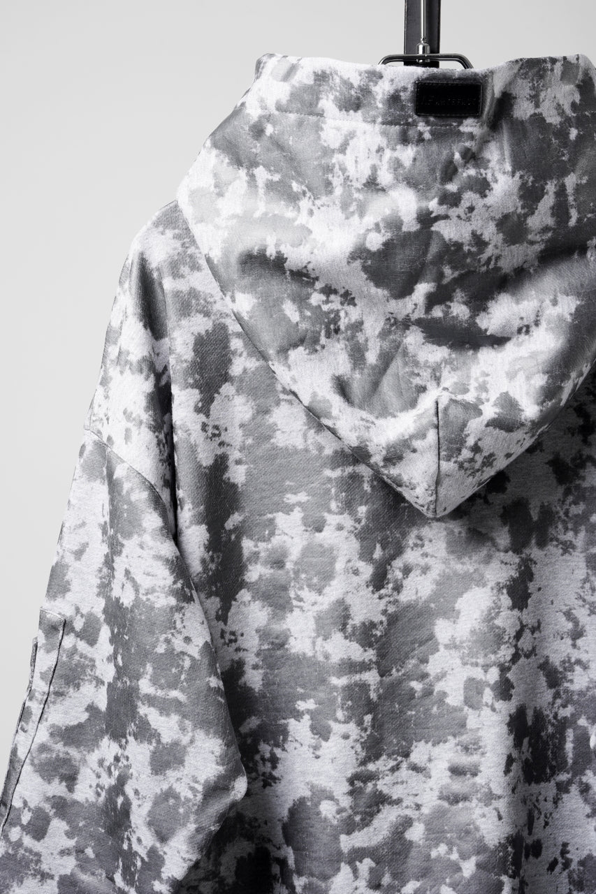 Load image into Gallery viewer, A.F ARTEFACT CARGO HOODIE PULLOVER / MOTTLED COATED SWEAT (LIGHT GREY)