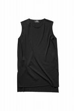 Load image into Gallery viewer, kujaku linen cotton jersey sleeve-less tops / K-154 (black)