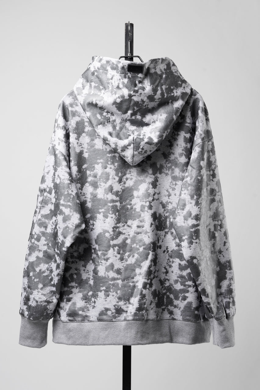 Load image into Gallery viewer, A.F ARTEFACT CARGO HOODIE PULLOVER / MOTTLED COATED SWEAT (LIGHT GREY)