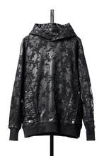 Load image into Gallery viewer, A.F ARTEFACT CARGO HOODIE PULLOVER / MOTTLED COATED SWEAT (BLACK)