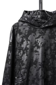 Load image into Gallery viewer, A.F ARTEFACT CARGO HOODIE PULLOVER / MOTTLED COATED SWEAT (BLACK)