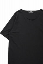 画像をギャラリービューアに読み込む, kujaku linen cotton jersey rawedge tops / K-875 (black)