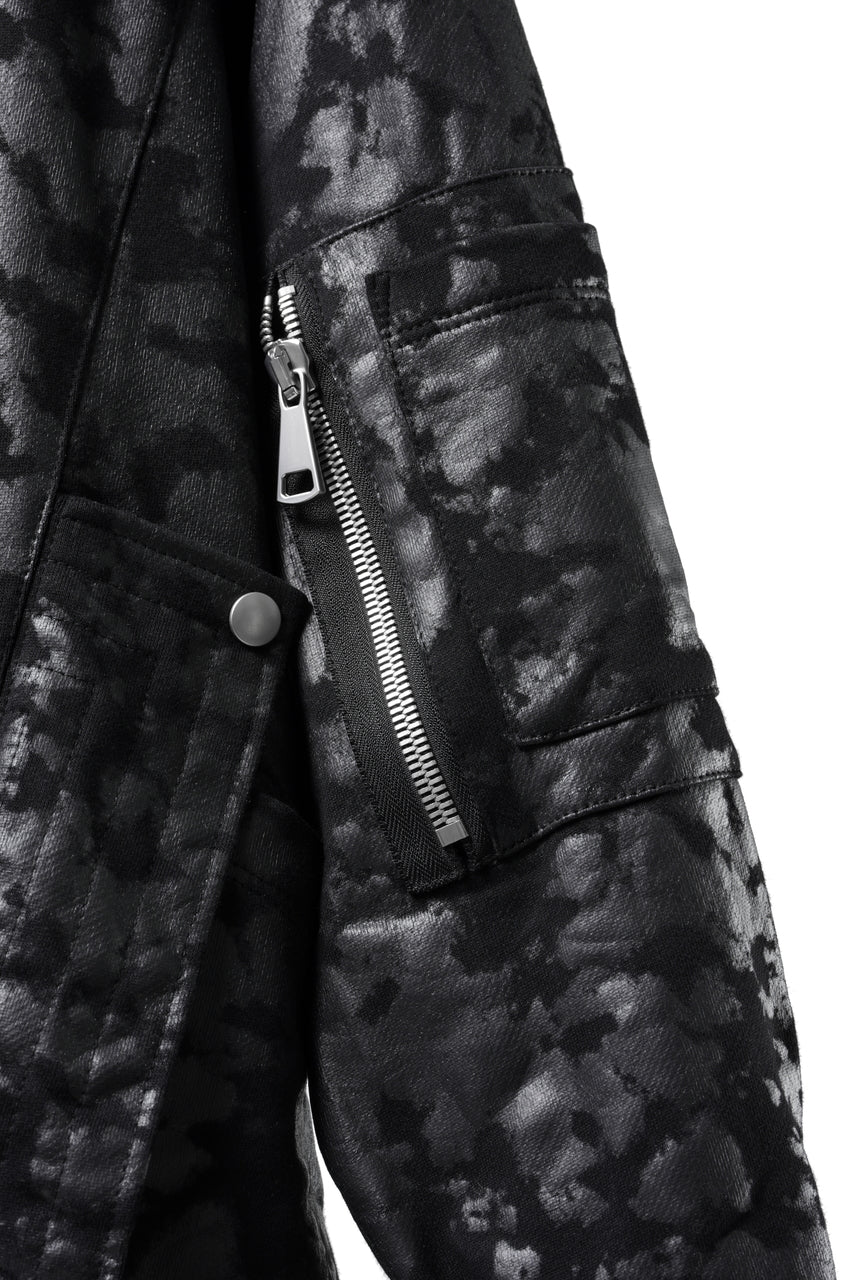 Load image into Gallery viewer, A.F ARTEFACT CARGO HOODIE PULLOVER / MOTTLED COATED SWEAT (BLACK)