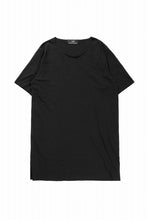 画像をギャラリービューアに読み込む, kujaku linen cotton jersey rawedge tops / K-875 (black)