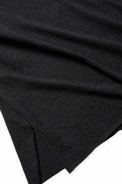 画像をギャラリービューアに読み込む, kujaku linen cotton jersey rawedge tops / K-875 (black)