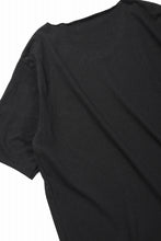画像をギャラリービューアに読み込む, kujaku linen cotton jersey rawedge tops / K-875 (black)