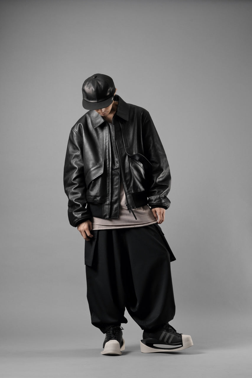 画像をギャラリービューアに読み込む, Y-3 Yohji Yamamoto REFINED WOOL SAROUEL CARGO PANTS (BLACK)