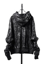 Load image into Gallery viewer, A.F ARTEFACT ZIP HOODIE TUCK SLEEVE BLOUSON / MOTTLED COATED SWEAT (BLACK)