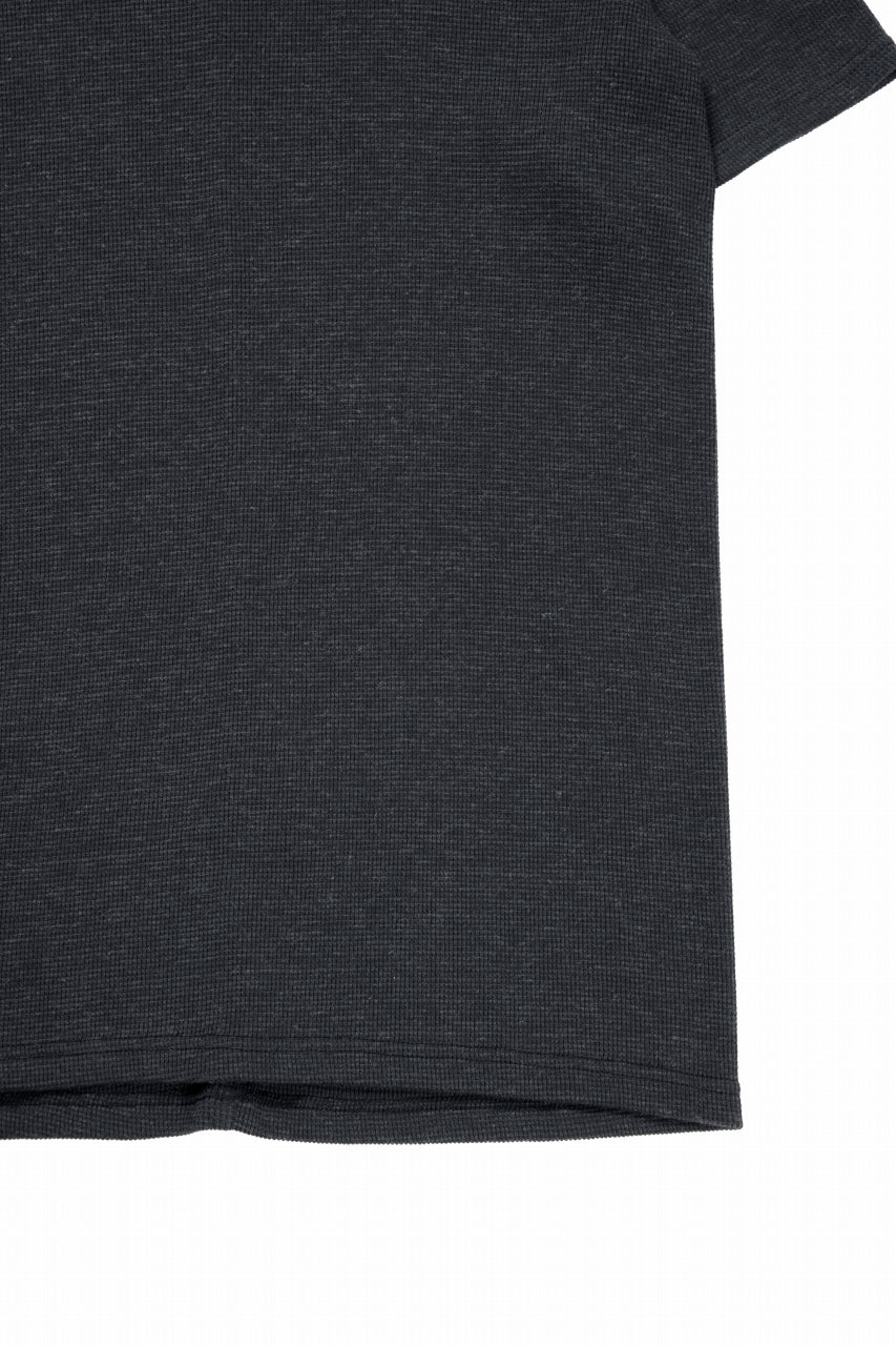 画像をギャラリービューアに読み込む, A.F ARTEFACT REGULAR FIT S/S TOP / WAFFLE KNIT JERSEY (CHARCOAL)