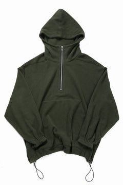 Load image into Gallery viewer, 【SAMPLE SALE】A.F ARTEFACT KNIT CORDUROY HALF ZIP HOODIE (KHAKI)
