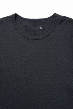 画像をギャラリービューアに読み込む, A.F ARTEFACT REGULAR FIT S/S TOP / WAFFLE KNIT JERSEY (CHARCOAL)