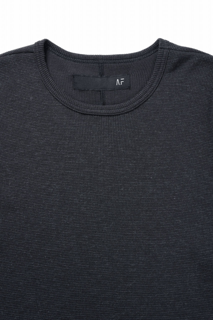 画像をギャラリービューアに読み込む, A.F ARTEFACT REGULAR FIT S/S TOP / WAFFLE KNIT JERSEY (CHARCOAL)