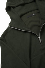 Load image into Gallery viewer, 【SAMPLE SALE】A.F ARTEFACT KNIT CORDUROY HALF ZIP HOODIE (KHAKI)