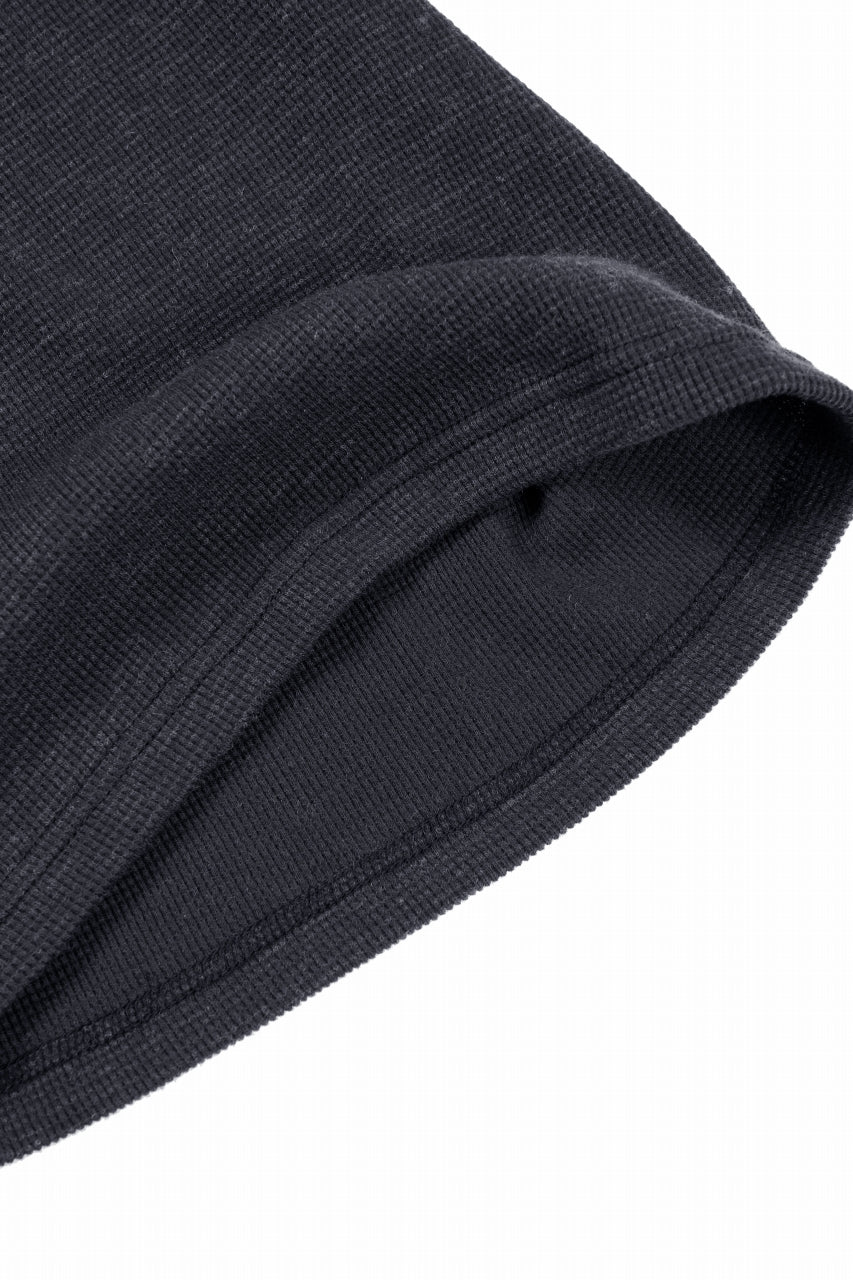 画像をギャラリービューアに読み込む, A.F ARTEFACT REGULAR FIT S/S TOP / WAFFLE KNIT JERSEY (CHARCOAL)