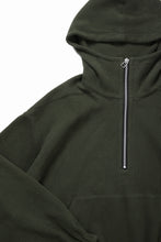 Load image into Gallery viewer, 【SAMPLE SALE】A.F ARTEFACT KNIT CORDUROY HALF ZIP HOODIE (KHAKI)