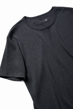 画像をギャラリービューアに読み込む, A.F ARTEFACT REGULAR FIT S/S TOP / WAFFLE KNIT JERSEY (CHARCOAL)
