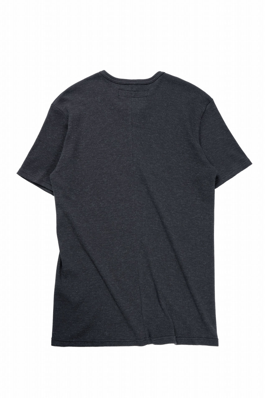 A.F ARTEFACT REGULAR FIT S/S TOP / WAFFLE KNIT JERSEY (CHARCOAL)