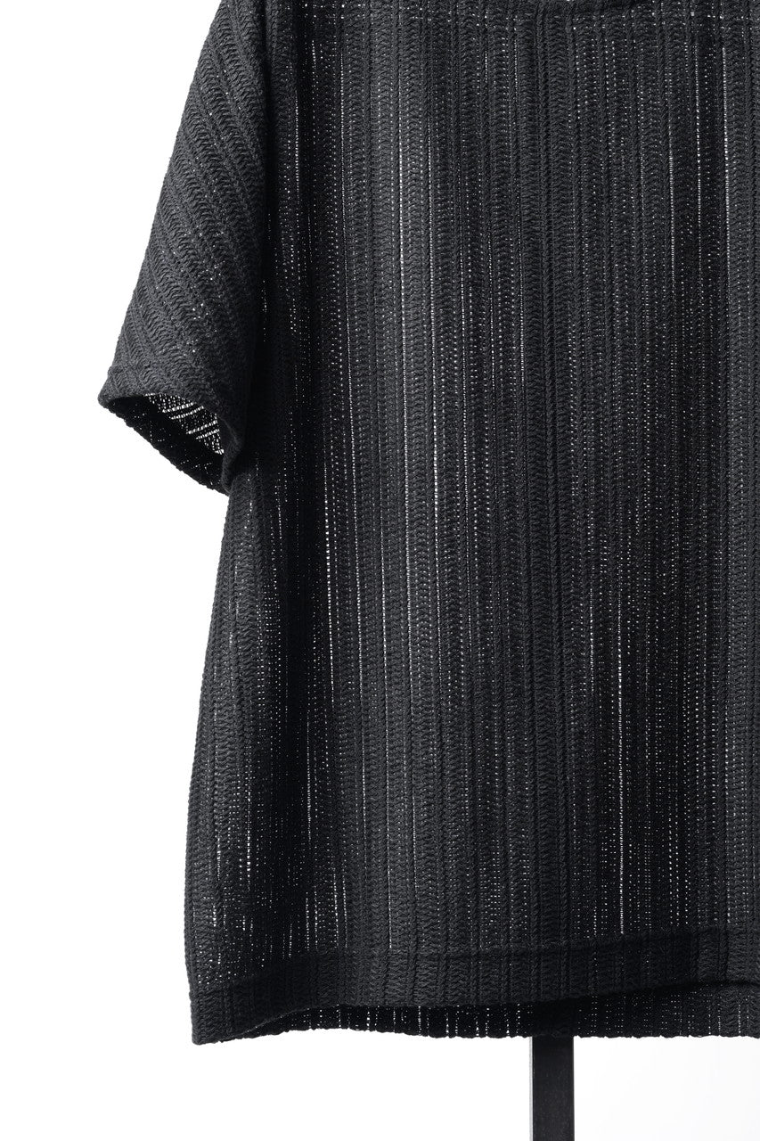 Load image into Gallery viewer, OPPOSE DUALITY exclusive HALF SLEEVE T-SHIRTS WAVE / RUSSELL KNIT JERSEY (BLACK)