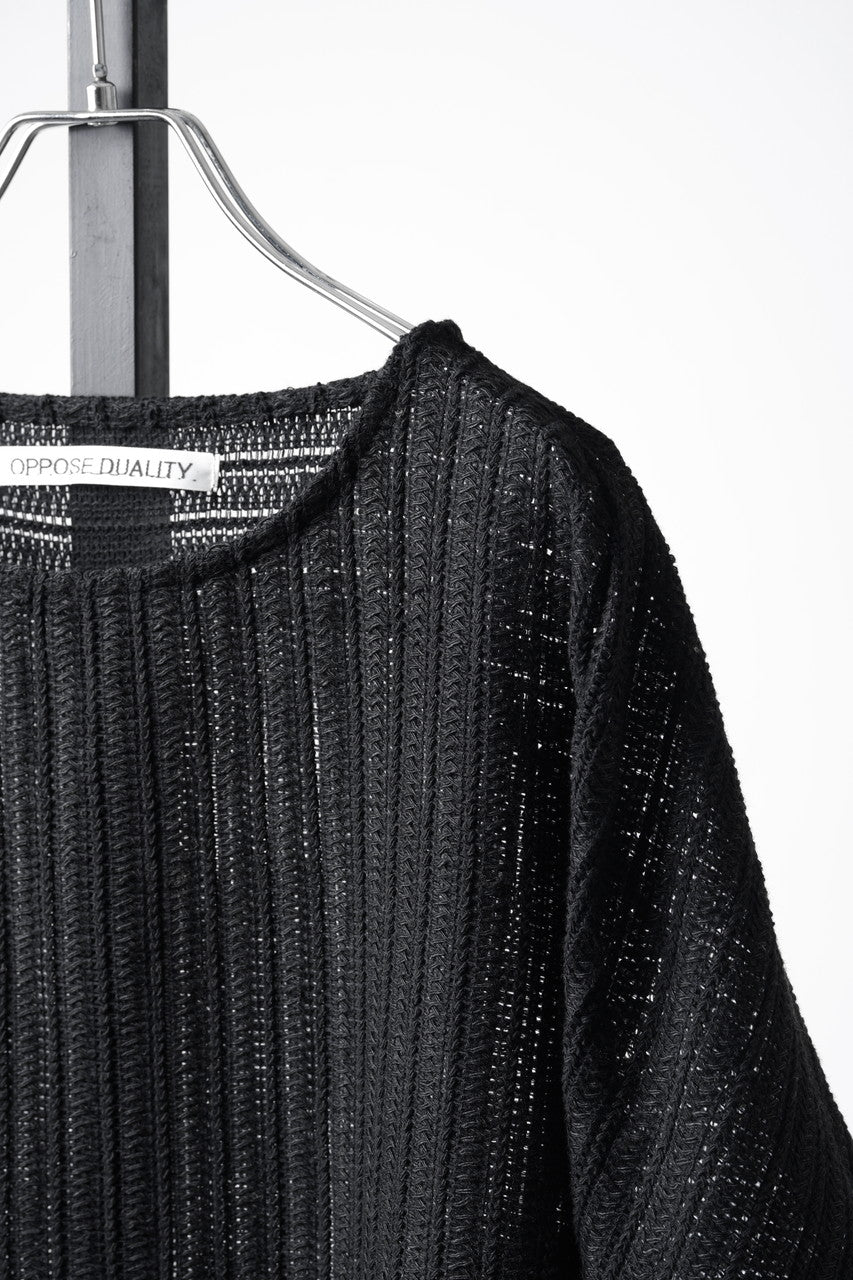Load image into Gallery viewer, OPPOSE DUALITY exclusive HALF SLEEVE T-SHIRTS WAVE / RUSSELL KNIT JERSEY (BLACK)