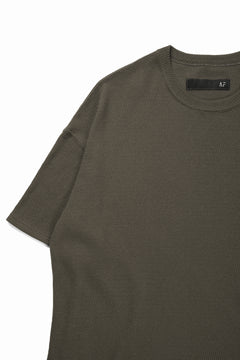 画像をギャラリービューアに読み込む, A.F ARTEFACT OVER SIZE FIT S/S TOP / HONEY COMB WAFFLE KNIT JERSEY (KHAKI)