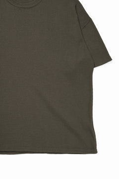 画像をギャラリービューアに読み込む, A.F ARTEFACT OVER SIZE FIT S/S TOP / HONEY COMB WAFFLE KNIT JERSEY (KHAKI)