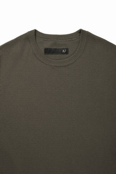 画像をギャラリービューアに読み込む, A.F ARTEFACT OVER SIZE FIT S/S TOP / HONEY COMB WAFFLE KNIT JERSEY (KHAKI)