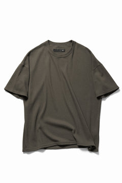 画像をギャラリービューアに読み込む, A.F ARTEFACT OVER SIZE FIT S/S TOP / HONEY COMB WAFFLE KNIT JERSEY (KHAKI)