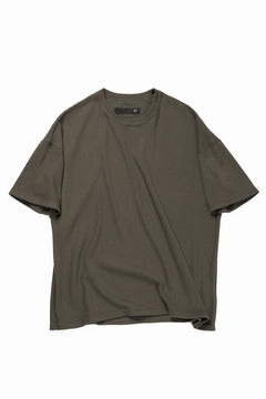 画像をギャラリービューアに読み込む, A.F ARTEFACT OVER SIZE FIT S/S TOP / HONEY COMB WAFFLE KNIT JERSEY (KHAKI)