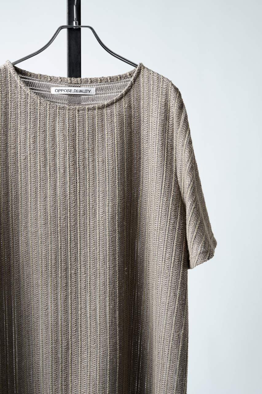 Load image into Gallery viewer, OPPOSE DUALITY exclusive HALF SLEEVE T-SHIRTS WAVE / RUSSELL KNIT JERSEY (BEIGE)