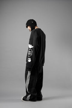 画像をギャラリービューアに読み込む, Y-3 Yohji Yamamoto GRAPHIC CREW SWEAT (BLACK)