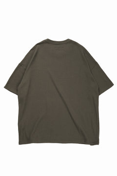 画像をギャラリービューアに読み込む, A.F ARTEFACT OVER SIZE FIT S/S TOP / HONEY COMB WAFFLE KNIT JERSEY (KHAKI)